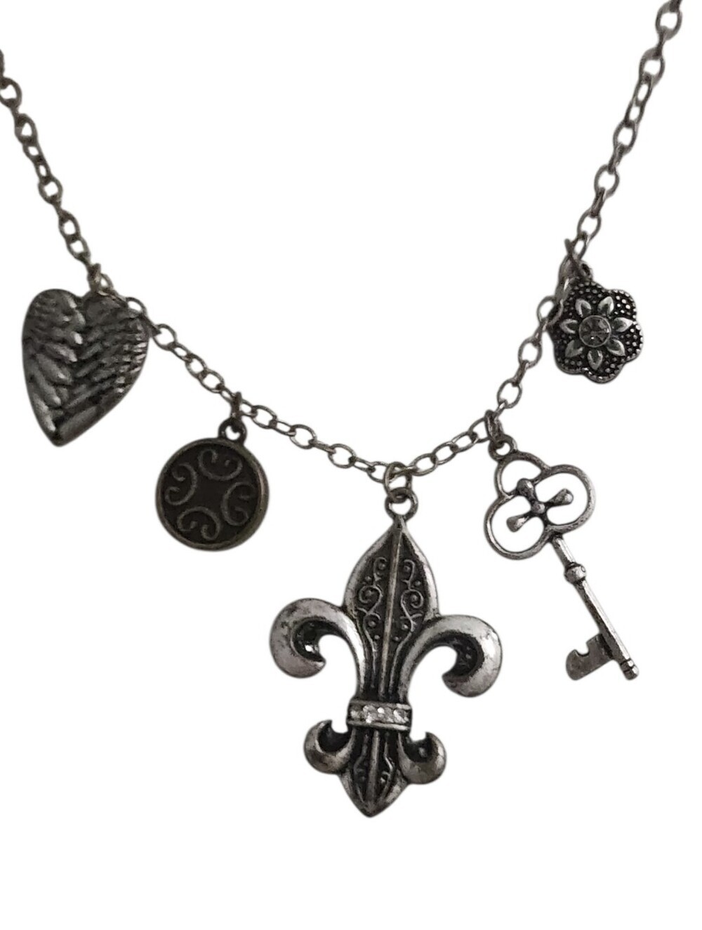 American Eagle Outfitters Silvertone Charm Pendant Necklace